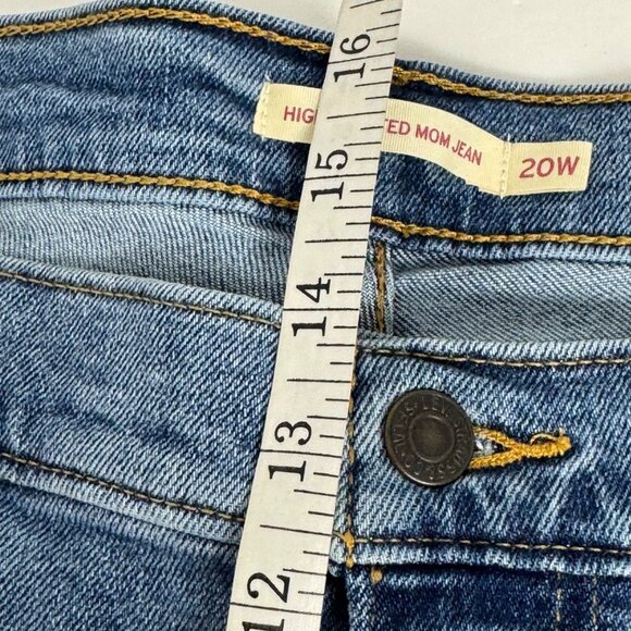 Levi's NEW High Waisted Mom Jeans Medium Wash Jeans Plus Size 20W Casual Stretch - Picture 10 of 12